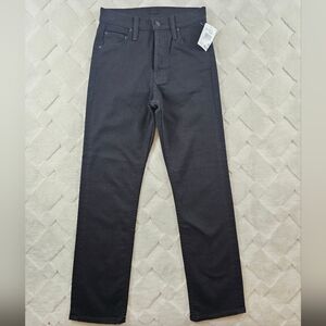 MOTHER Tomcat Ankle Jeans In Lasting Impression Womens 25 Button Fly Black Denim